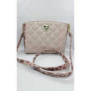 Betsey Johnson Pink Quilted Heart Crossbody Luv Betsey NEW With Tags